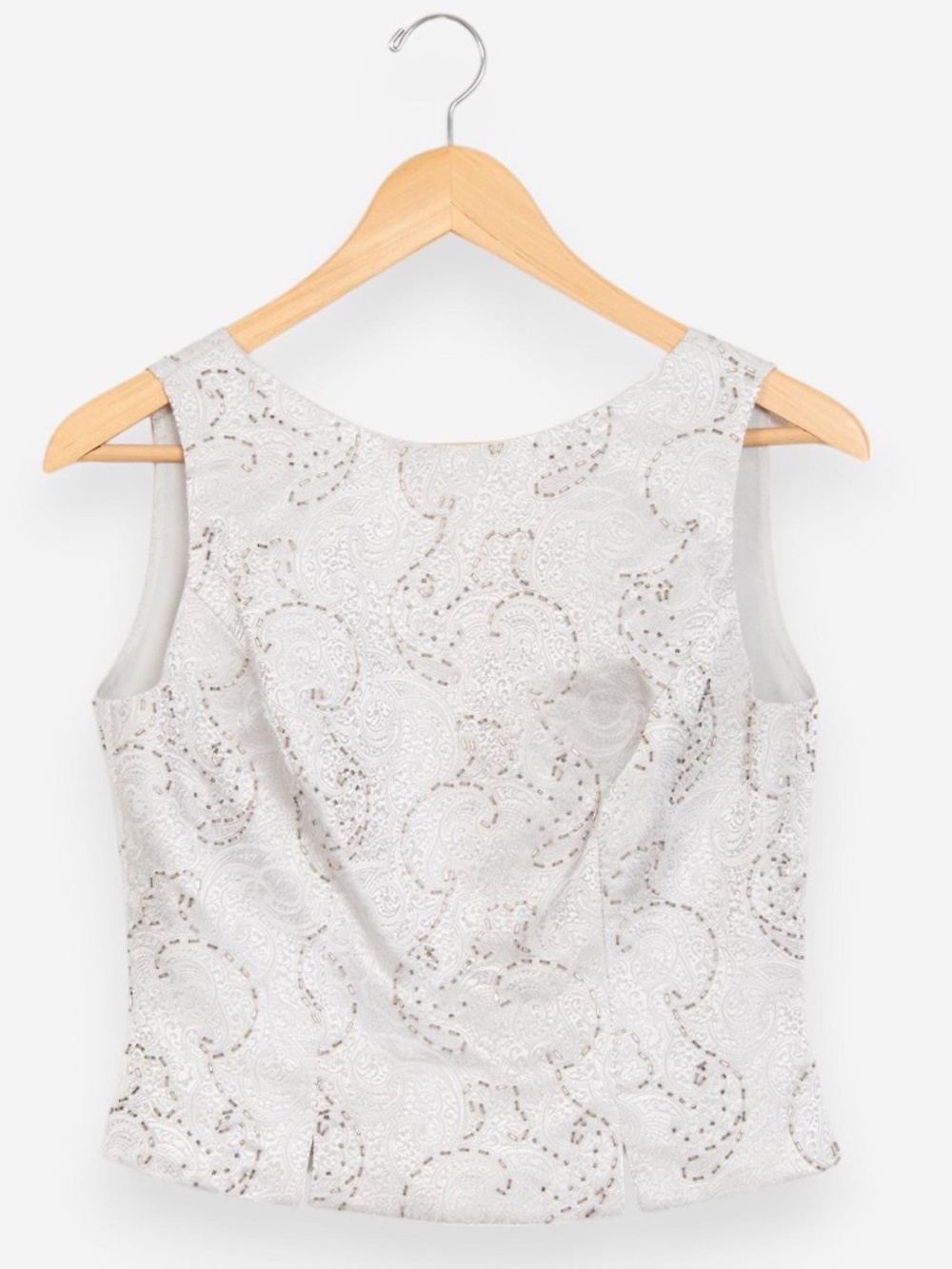 y2k paisley print bohemian fairy core festival beaded tank top